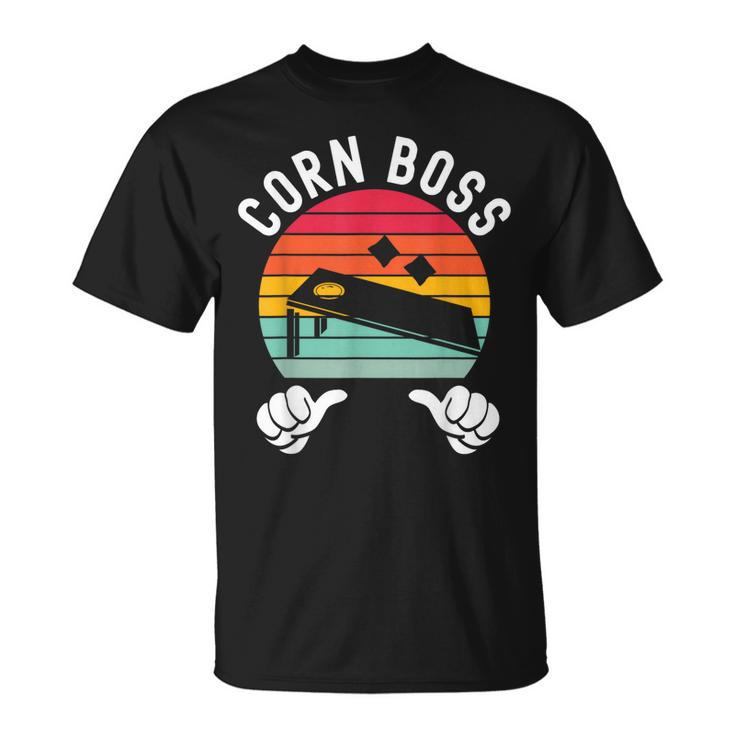 Corn Boss Bean Bag Player Funny Cornhole  Unisex T-Shirt