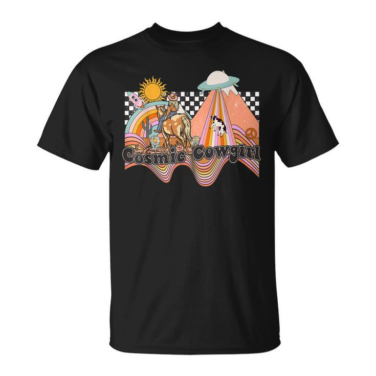 Cosmic Western Country Space Desert Cowgirl Unisex T-Shirt