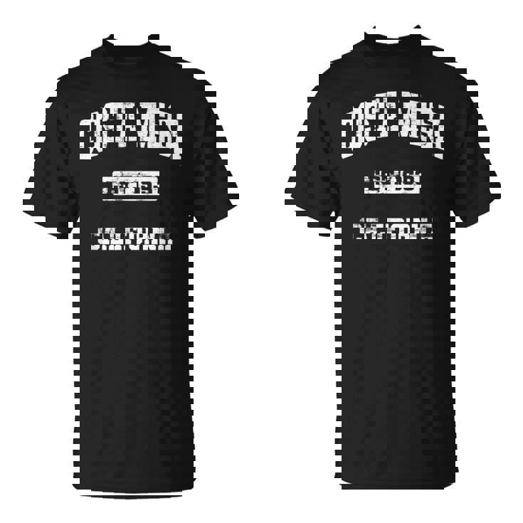 Costa Mesa California Ca State Vintage Athletic Style T-Shirt