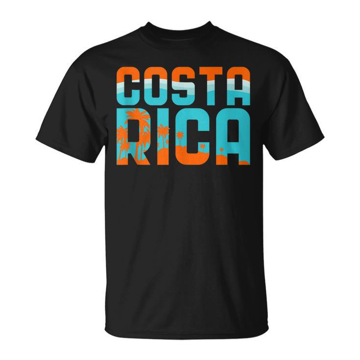 Costa Rica Vacation Souvenir Beach Surfing Travel T-shirt