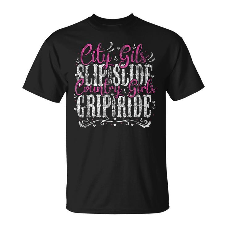 Country Girls Grip And Ride Western Cute Funny Pretty Nice Unisex T-Shirt