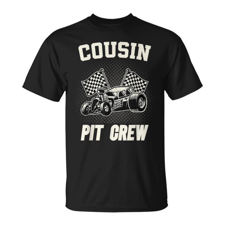Cousin Pit Crew Funny Race Car Birthday Party Racing Family Racing Funny Gifts Unisex T-Shirt