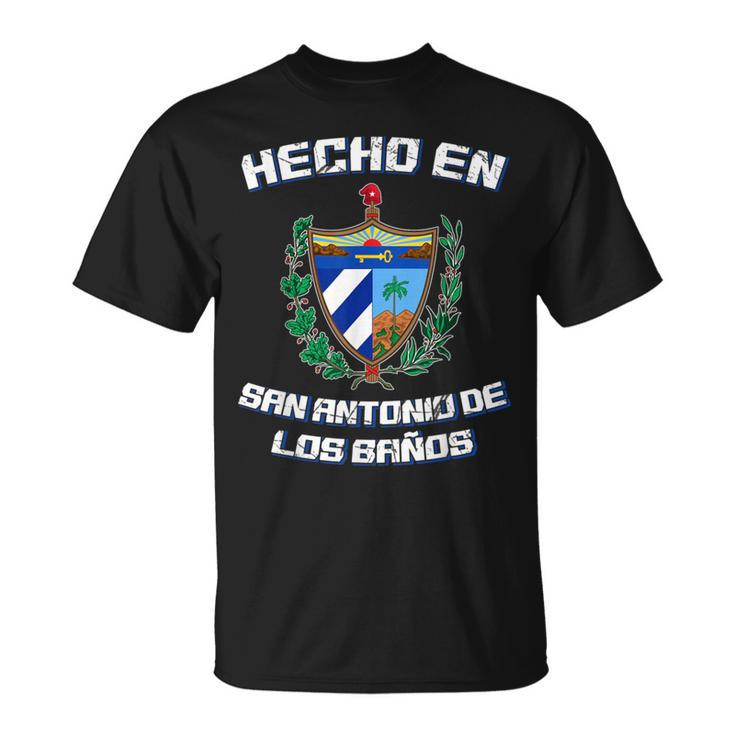 Cuban Hecho En San Antonio De Los Banos Cuba Camisa T-Shirt