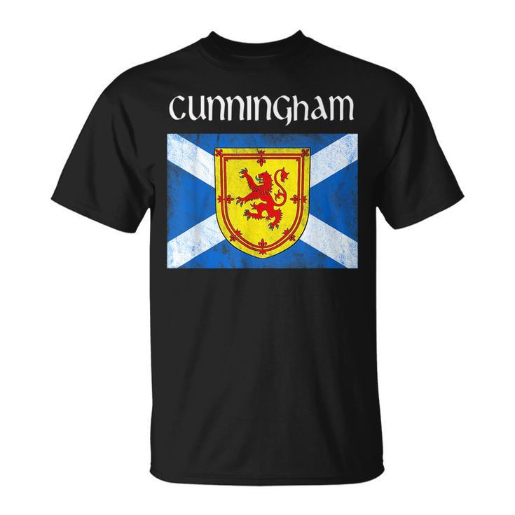 Cunningham Scottish Clan Name Gift Scotland Flag Festival Unisex T-Shirt