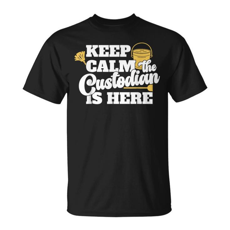 The Custodian Is Here Janitor School Custodian T-Shirt