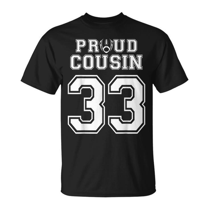 Custom Proud Football Cousin Number 33 Personalized T-Shirt