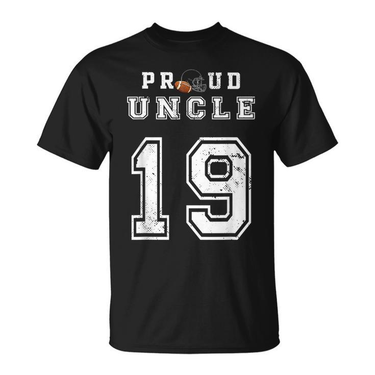 Custom Proud Football Uncle Number 19 Personalized For Men  Unisex T-Shirt
