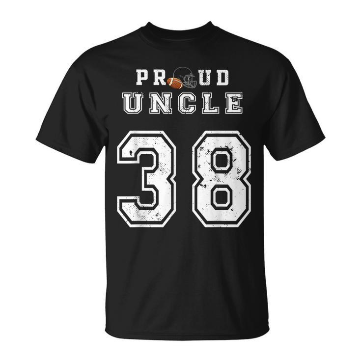 Custom Proud Football Uncle Number 38 Personalized For Men  Unisex T-Shirt