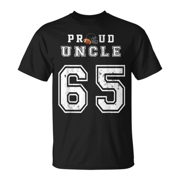 Custom Proud Football Uncle Number 65 Personalized For Men  Unisex T-Shirt