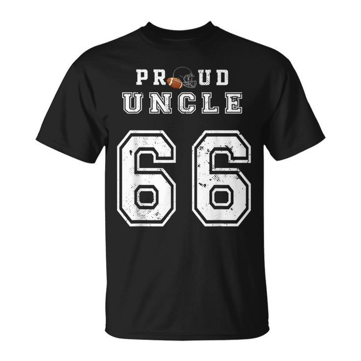 Custom Proud Football Uncle Number 66 Personalized For Men  Unisex T-Shirt