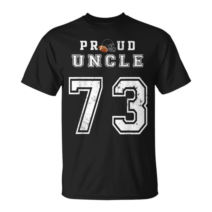 Custom Proud Football Uncle Number 73 Personalized For Men  Unisex T-Shirt