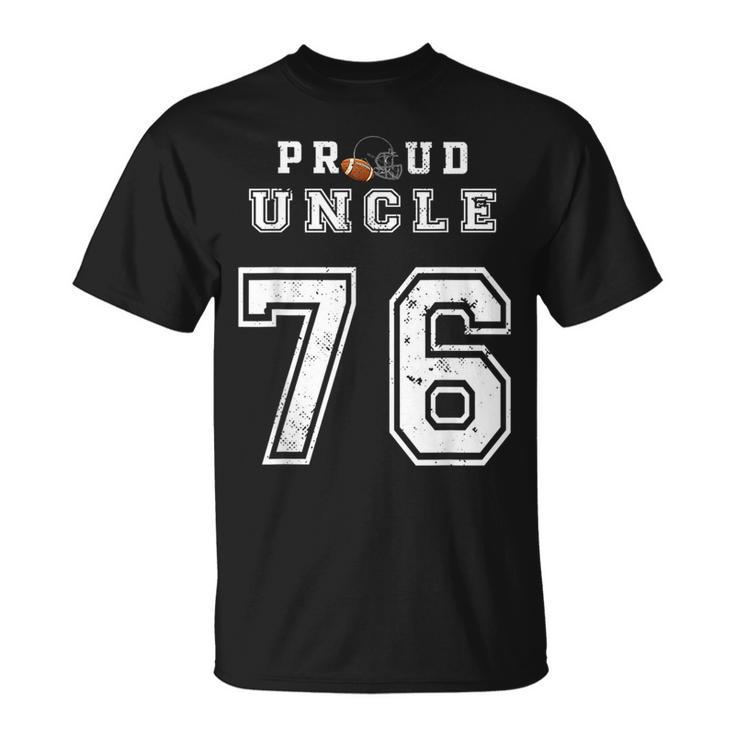 Custom Proud Football Uncle Number 76 Personalized For Men  Unisex T-Shirt