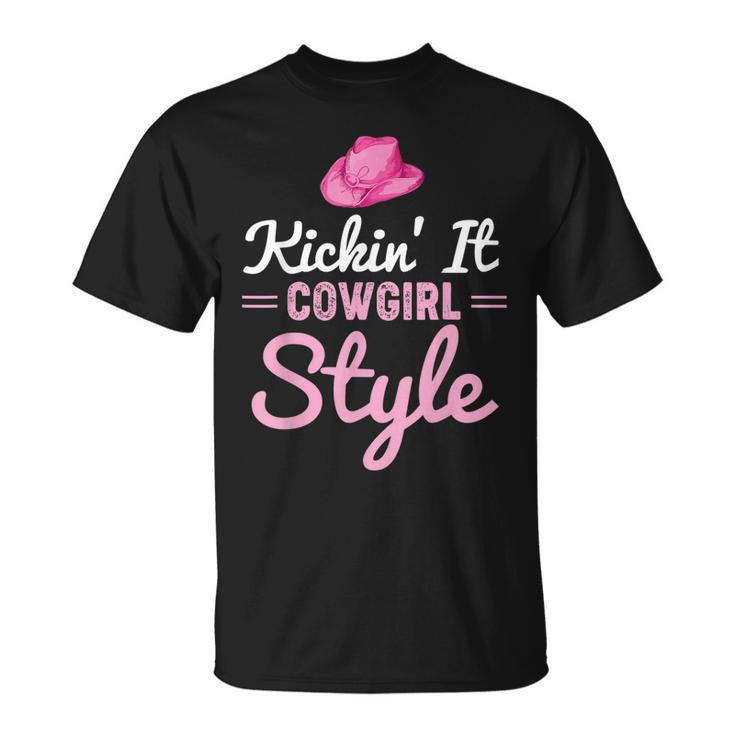 Cute And Sassy Cowgirl Kickin It Cowgirl Style Unisex T-Shirt