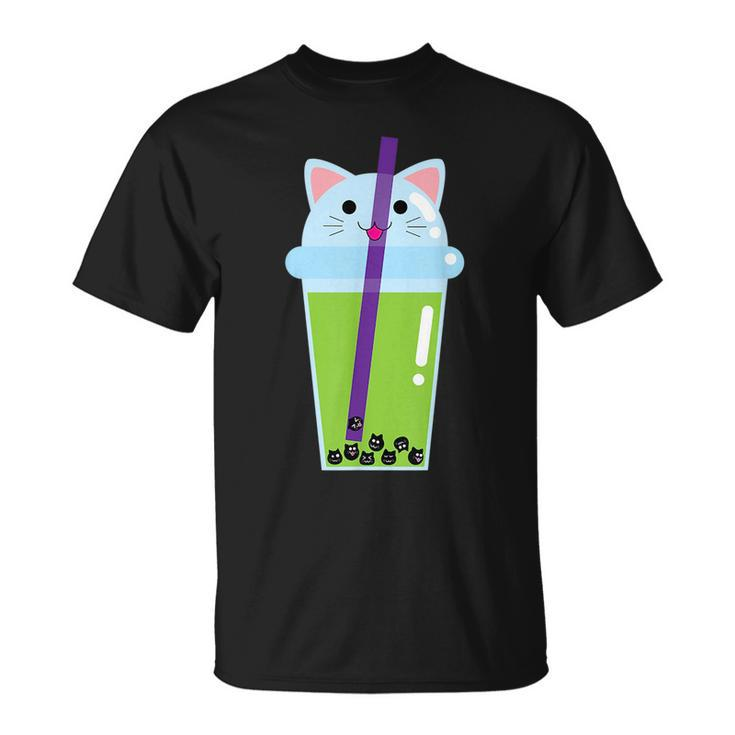 Cute Kawaii Bubble Tea Boba Milk Tea Cat Lover Gift Kit-Tea  Gifts For Cat Lover Funny Gifts Unisex T-Shirt