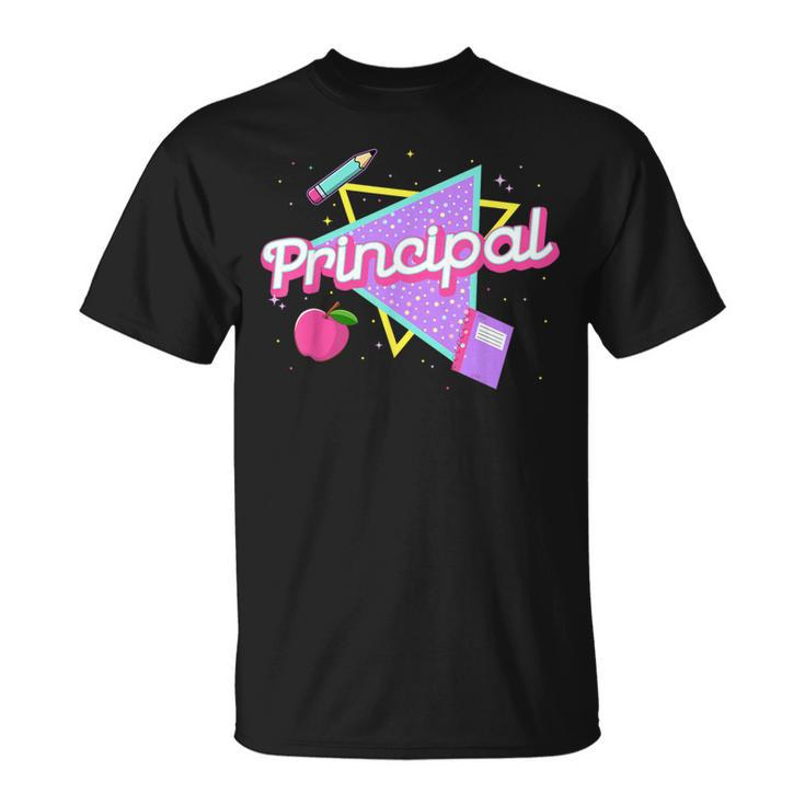 Cute Principal Retro 80'S 90'S Style Principal T-Shirt