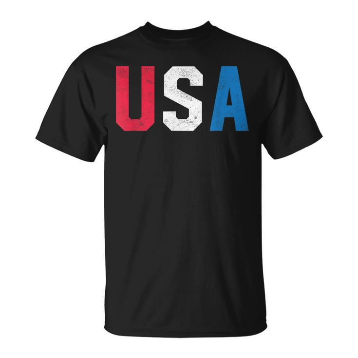 Cute Usa Red Blue 4Th Of July Top  Unisex T-Shirt