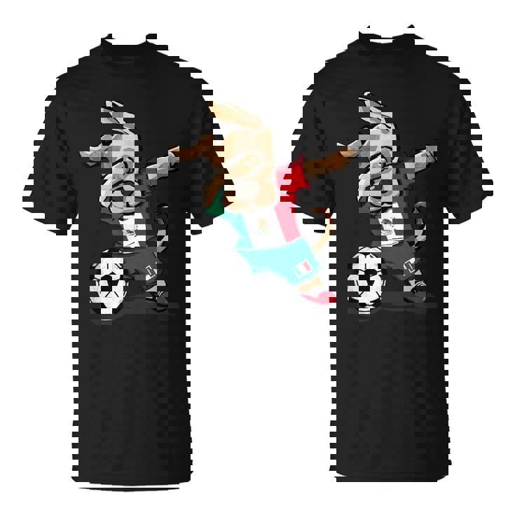 Dabbing Dog Mexico Soccer Fans Jersey Mexican Football Lover T-Shirt