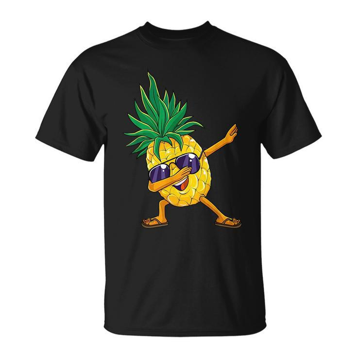 Dabbing Pineapple Hawaii Dab Dance Hawaiian Kids  Unisex T-Shirt