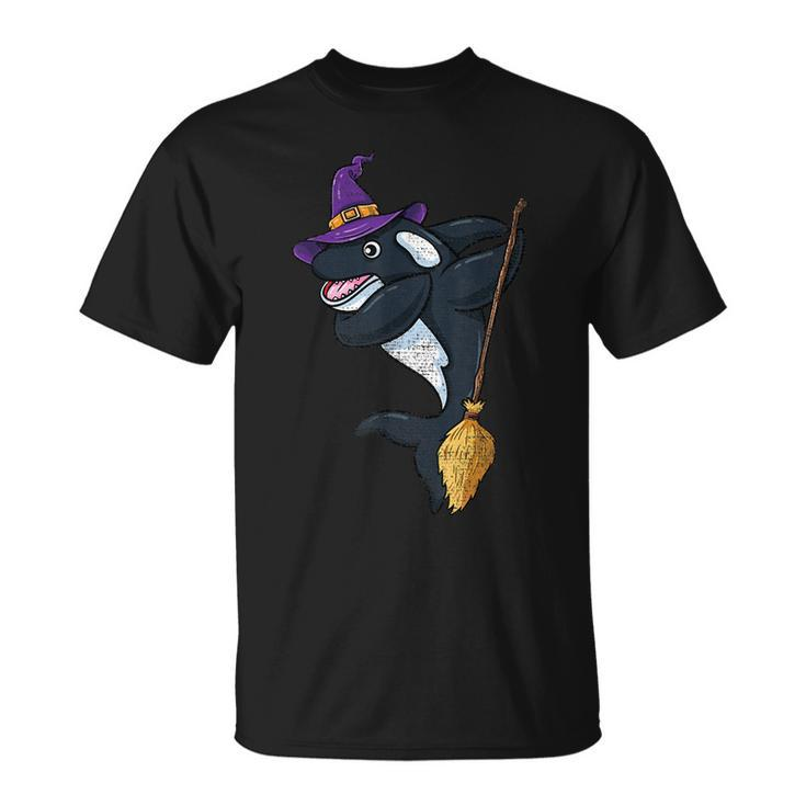 Dabbing Witch Halloween Orca Vintage Halloween Funny Gifts Unisex T-Shirt