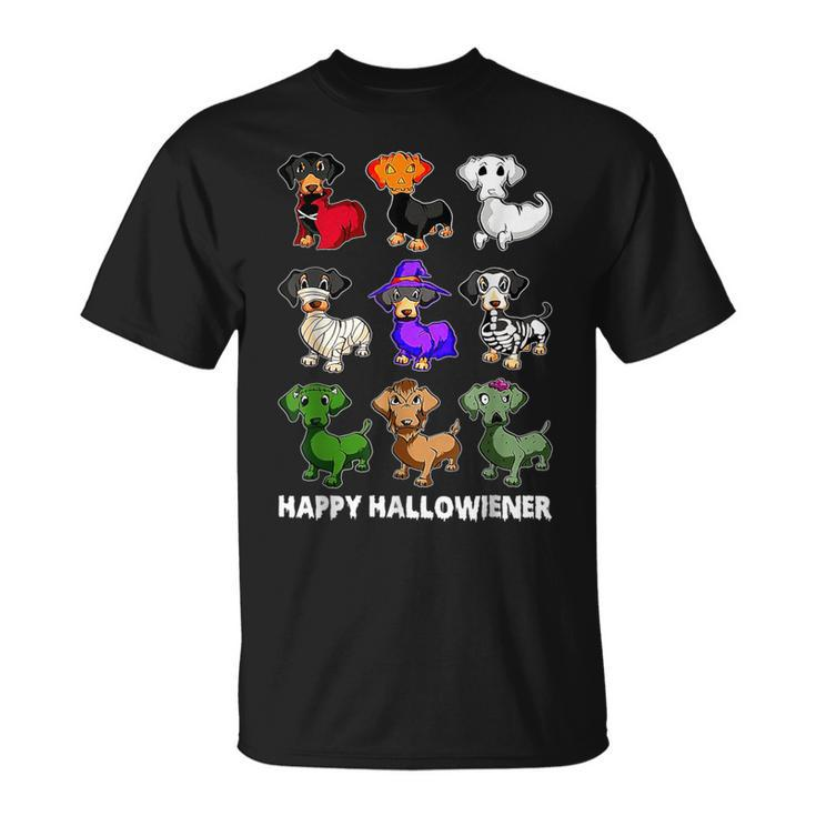 Dachshund Happy Halloweiner Halloween Dogs Lover T-Shirt