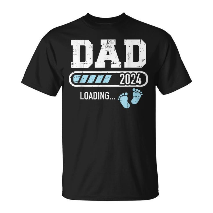 Dad 2024 Loading For Pregnancy Announcement  Unisex T-Shirt