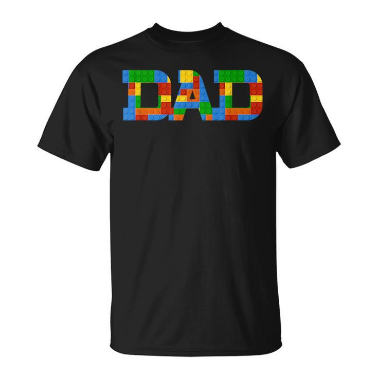 Dad Brick Builder Funny Blocks Master Builder Awesome Cute  Unisex T-Shirt
