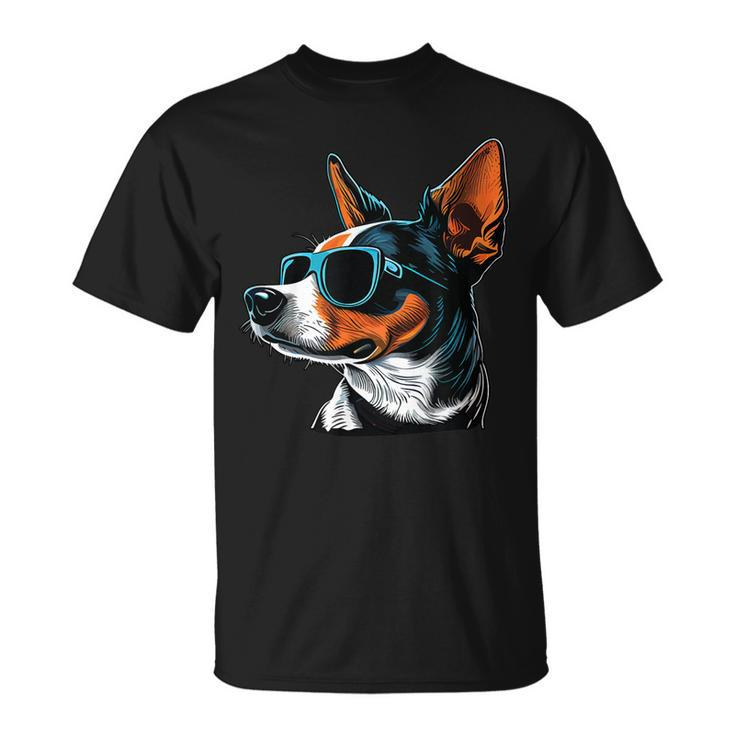 Dad Mom Cool Dog Sunglasses Rat Terrier Unisex T-Shirt