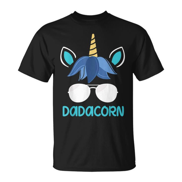 Dadacorn Dad Unicorn Face  Funny Fathers Day Gifts Gift For Mens Unisex T-Shirt