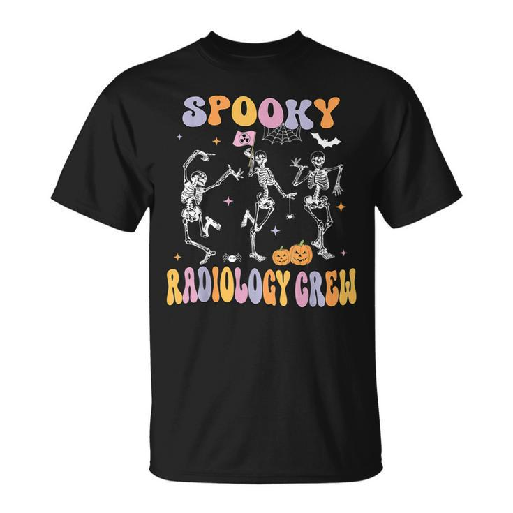 Dancing Skeleton Spooky Radiology Crew X-Ray Tech Halloween T-Shirt