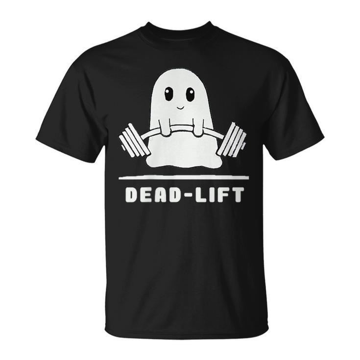 Dead Lift Ghost Halloween Ghost Gym T-Shirt