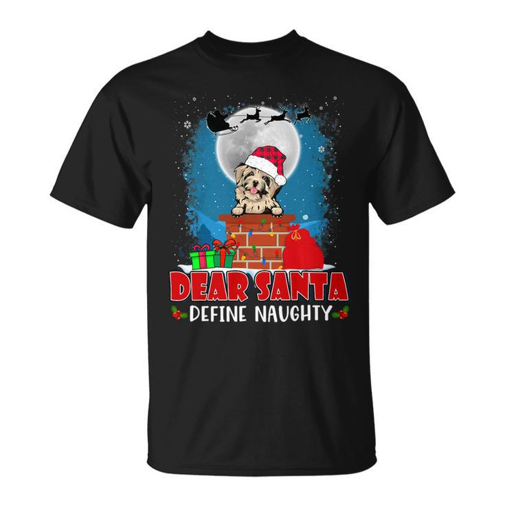 Dear Santa Define Naughty Havanese Dog Funny Christmas Unisex T-Shirt