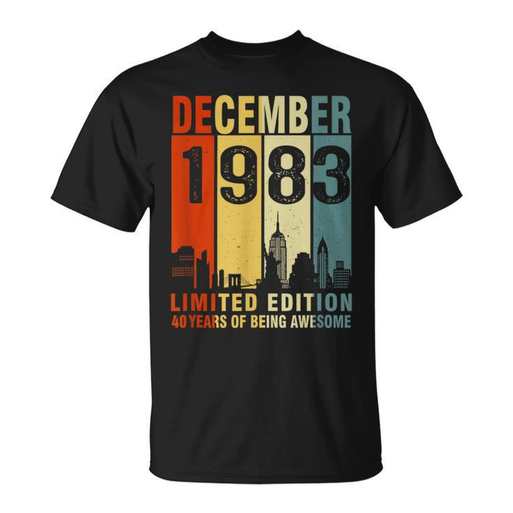 December 1983 40 Years Of Being Awesome Vintage T-Shirt