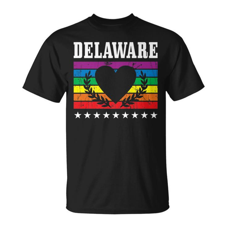 Delaware Pride Flag Pride Month Lgbtq Flag Lgbt Community De   Unisex T-Shirt