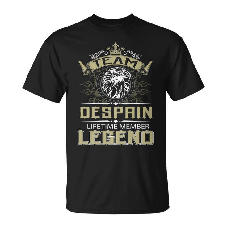 Despain Name Gift Team Despain Lifetime Member Legend V2 Unisex T-Shirt