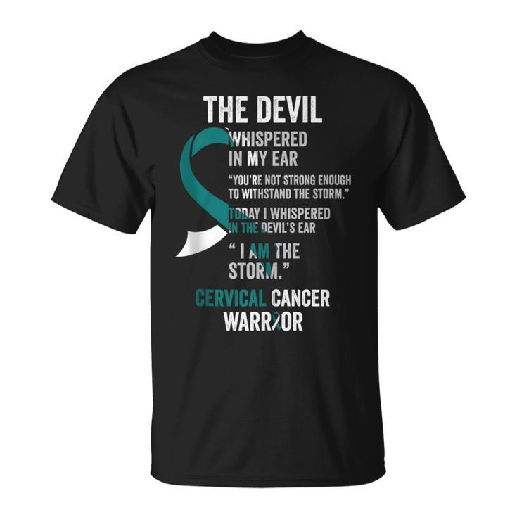 The Devil- Cervical Cancer Awareness Supporter Ribbon T-Shirt