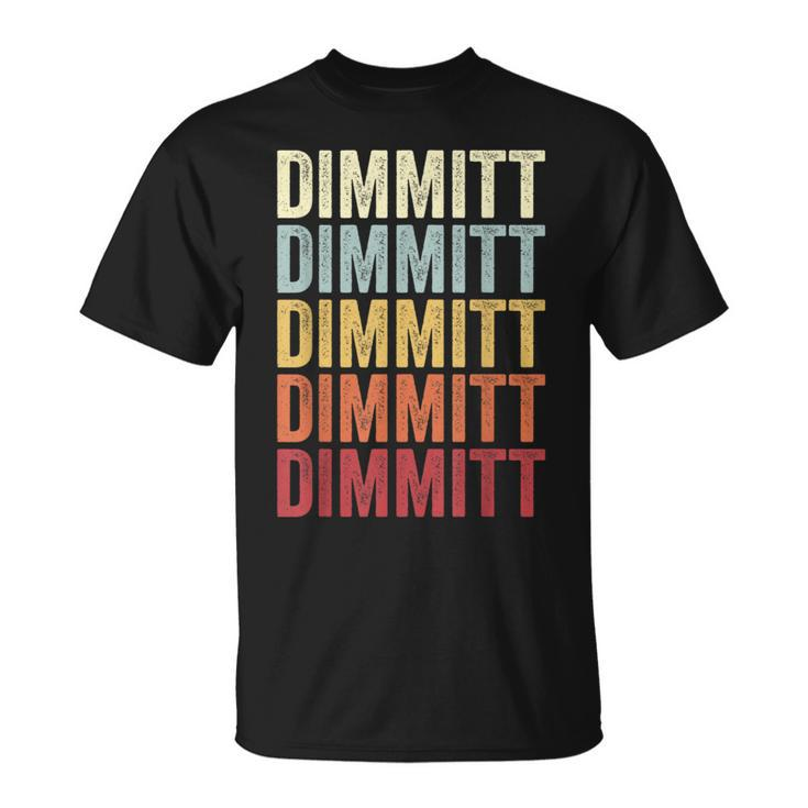 Dimmitt Texas Dimmitt Tx Retro Vintage Text T-Shirt