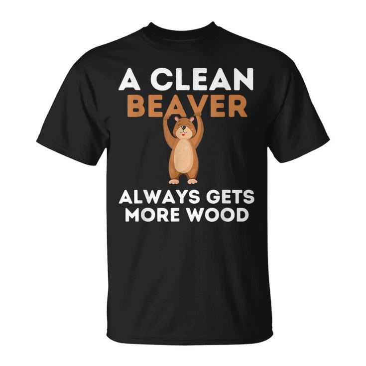 Dirty Adult Clean Beaver Wood T-Shirt