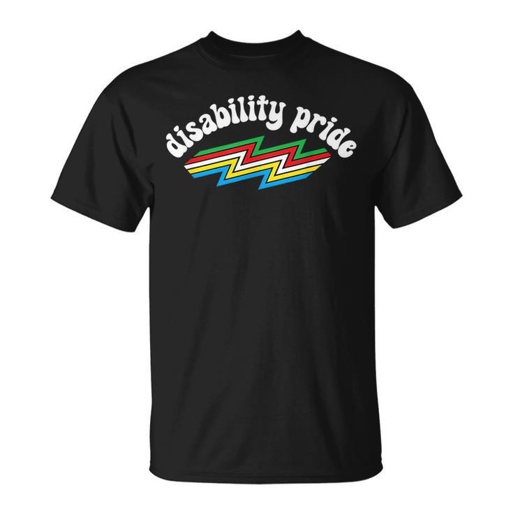 Disabled Pride Proud Handicap Disability Pride Month Flag  Unisex T-Shirt