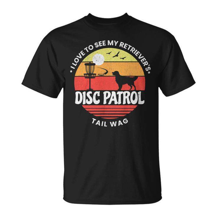 Disc Golf Disc Patrol For Golden Retriever Lovers Unisex T-Shirt