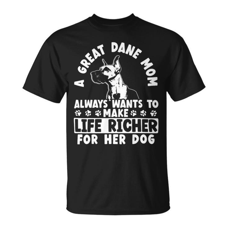 Dog Animal Dog Breeder Great Dane Mom Unisex T-Shirt