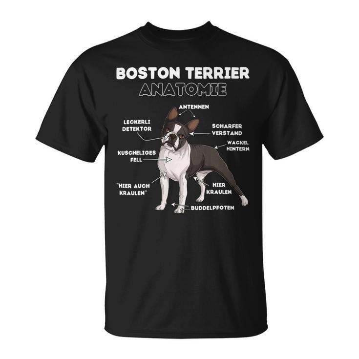 Dog Boston Terrier Anatomy Unisex T-Shirt
