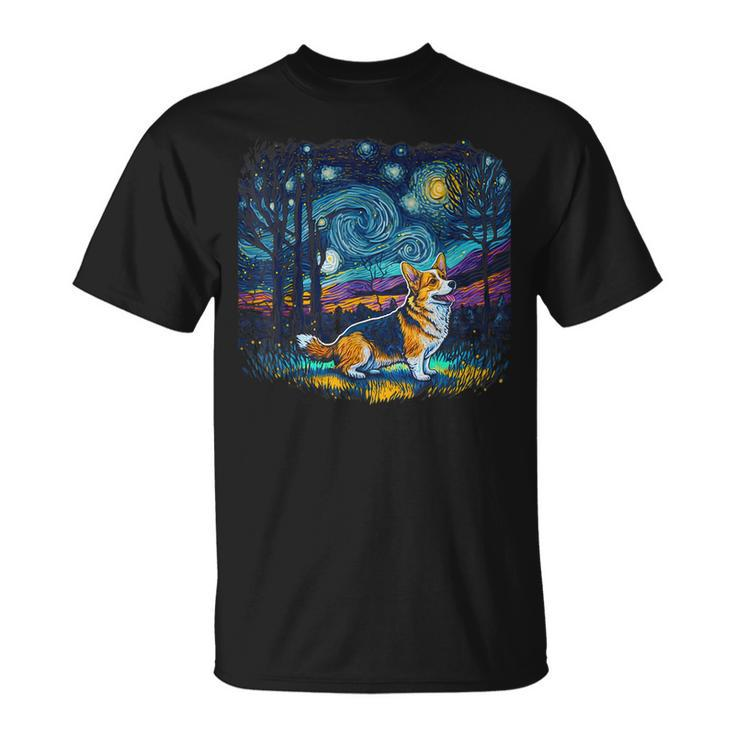 Dog Lovers Starry Night Corgi T-Shirt