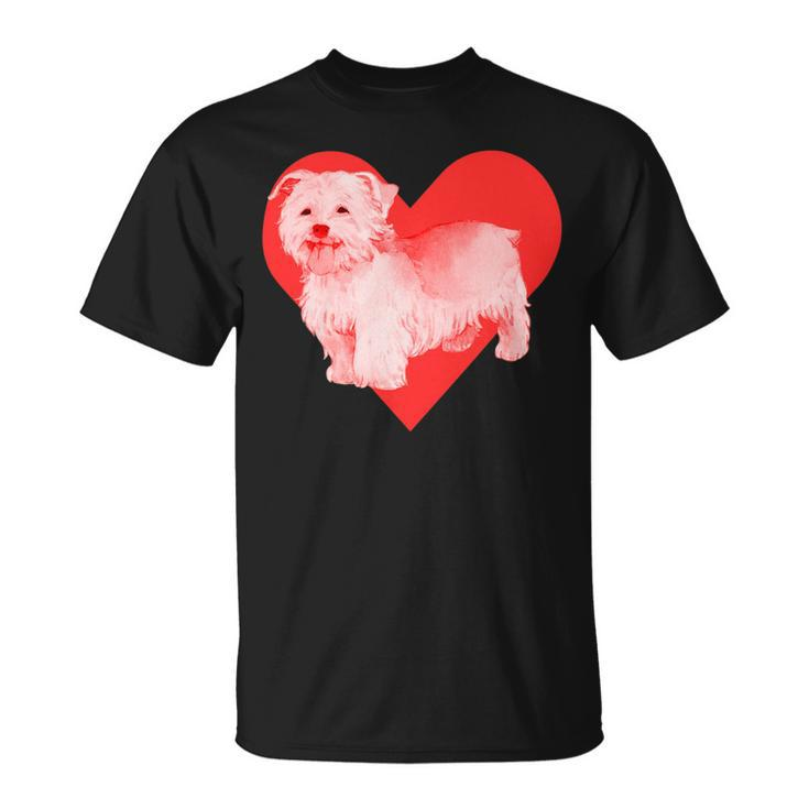 Dog Red Heart Havanese Unisex T-Shirt