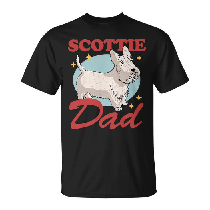 Dog Scottish Terrier Mens Scottie Dad Dog Owner Scottish Terrier 3 Unisex T-Shirt
