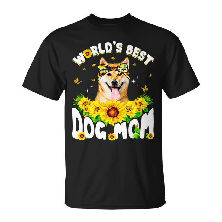 Dog Shiba Inu Worlds Best Shiba Inu Dog Mom Funny Mothers Day Unisex T-Shirt