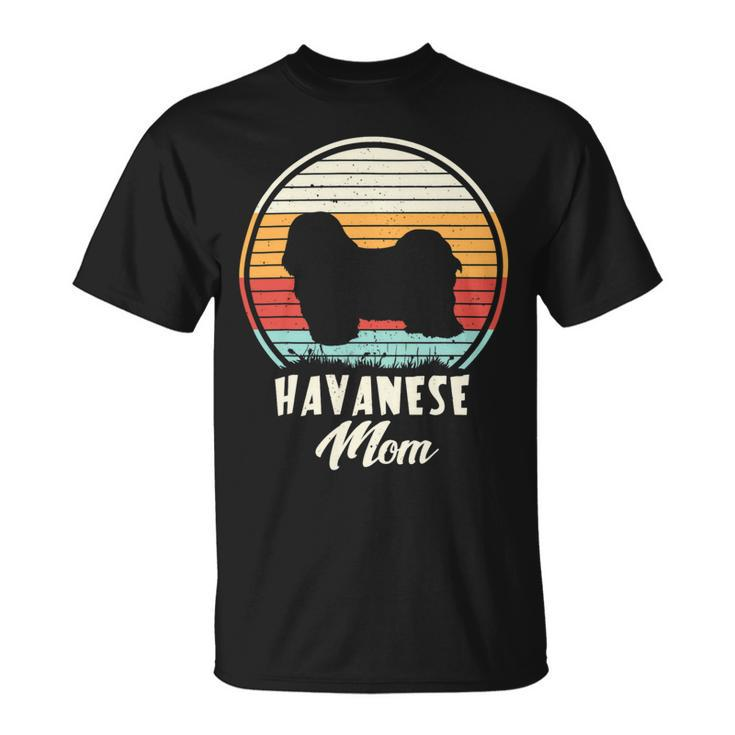 Dogs Vintage Havanese Mom Dog Cute Funny Mother Gift Unisex T-Shirt