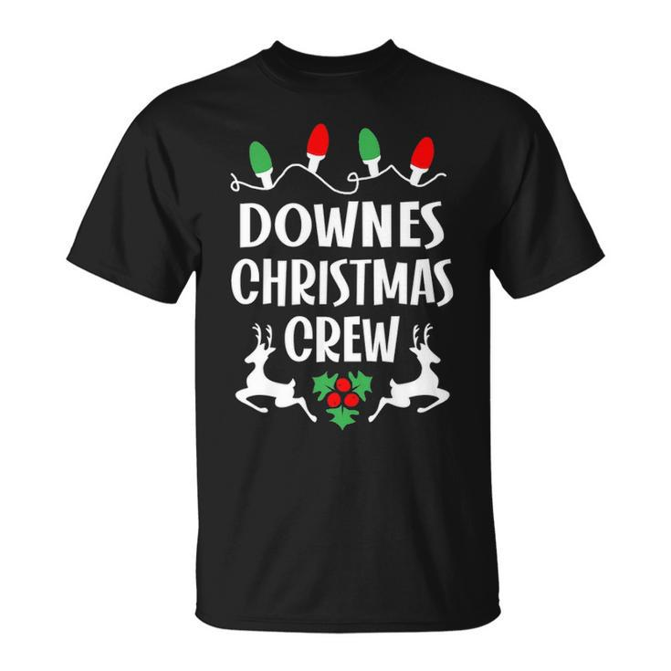 Downes Name Gift Christmas Crew Downes Unisex T-Shirt