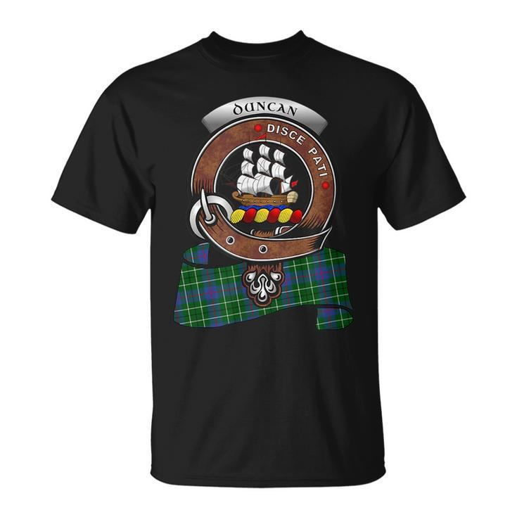 Duncan Clan Badge & Tartan Unisex T-Shirt