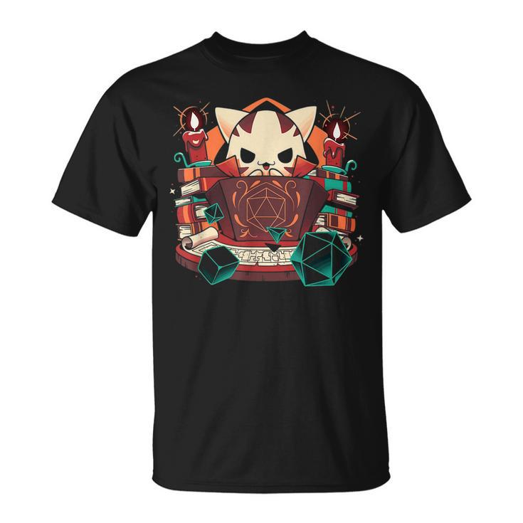 Dungeon And Cats Tabletop Gaming Role Player T-Shirt