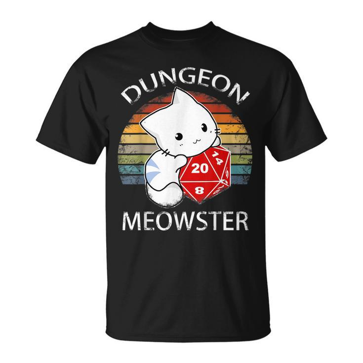 Dungeon Meowster Funny Tabletop Gamer Cat Unisex T-Shirt